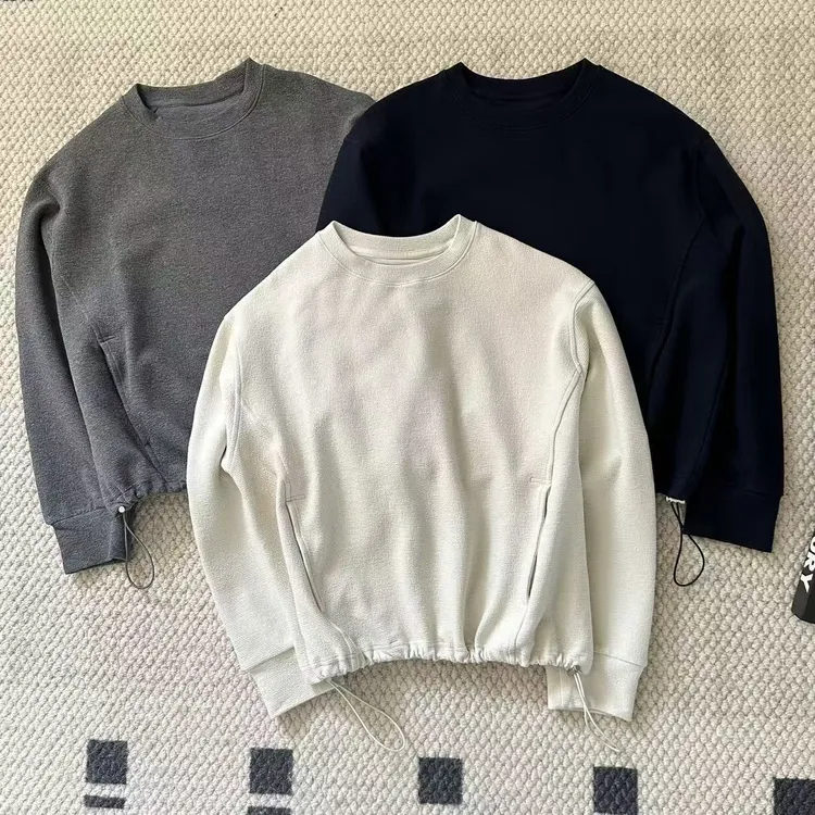 【米可家】肌理感双口袋加厚不加绒休闲卫衣2418