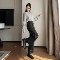 阔腿裤牛仔通勤休闲直筒裤2477