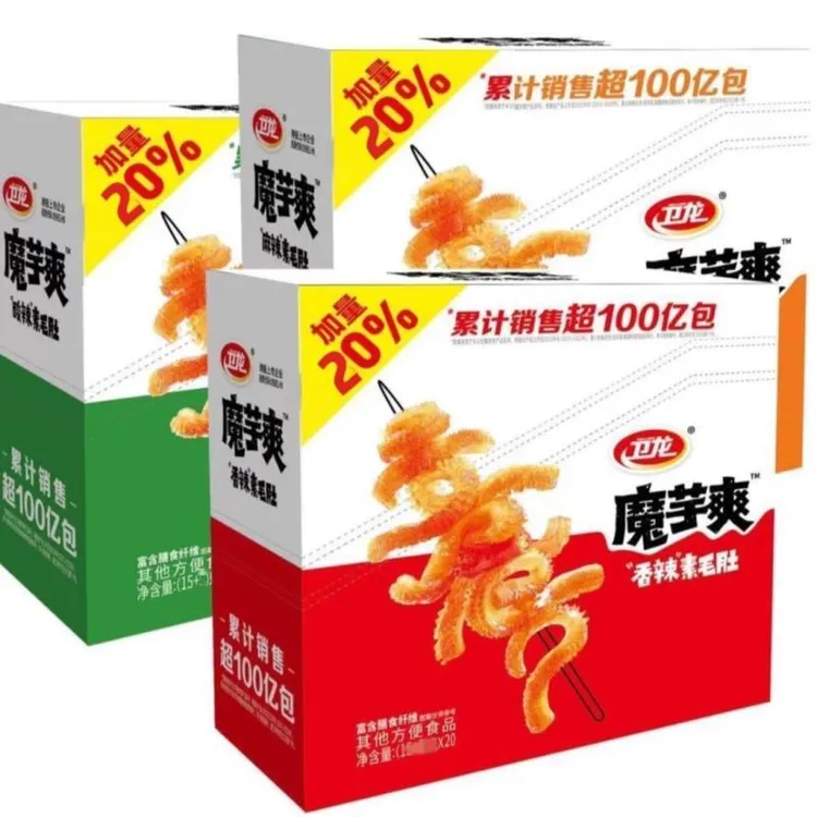 卫龙魔芋爽180g魔芋丝小包装素毛肚辣条香辣麻辣追剧必备小零食
