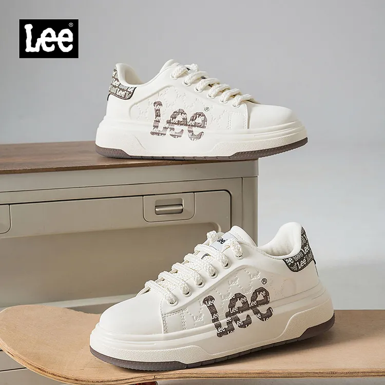 Lee2025秋季新款男士真皮爆款运动鞋厚底小白鞋时尚潮流厚底鞋
