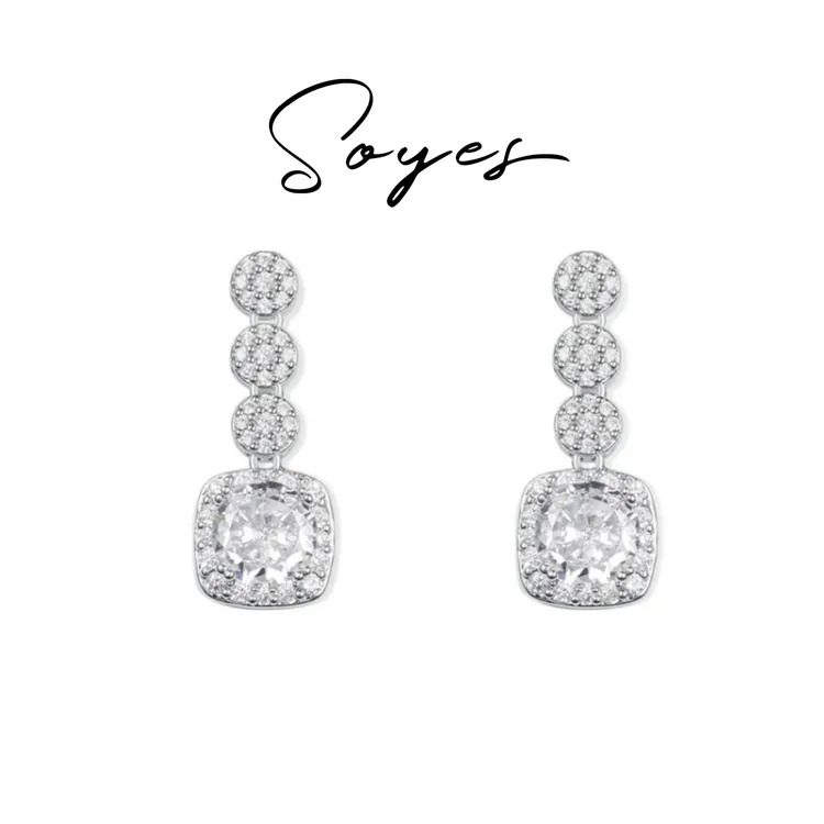 soyes/索野 铜合金耳饰 【冰霜】满钻耳环许我耀眼许妍露思同款