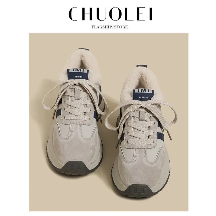 【CREW KNOW官方正品】老爹鞋女2025春季新款加绒24秋冬华夫德训阿