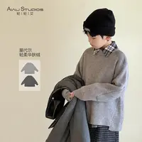 1.4号新品 男童圆领毛衣新款儿童加厚保暖针织衫冬上衣 5127733O9