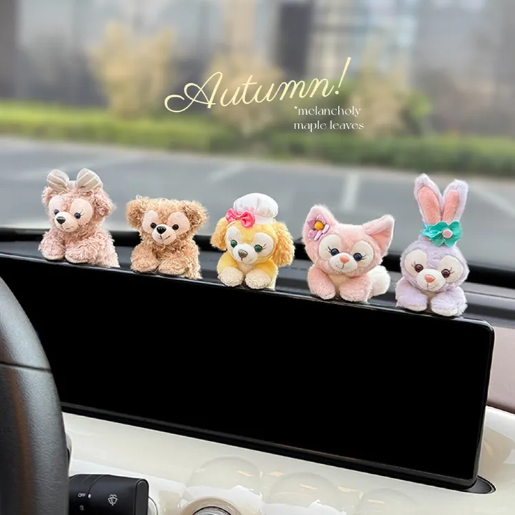 星黛露车载屏幕摆件车内中控显示屏幕趴趴饼饼公仔车内饰品女可爱