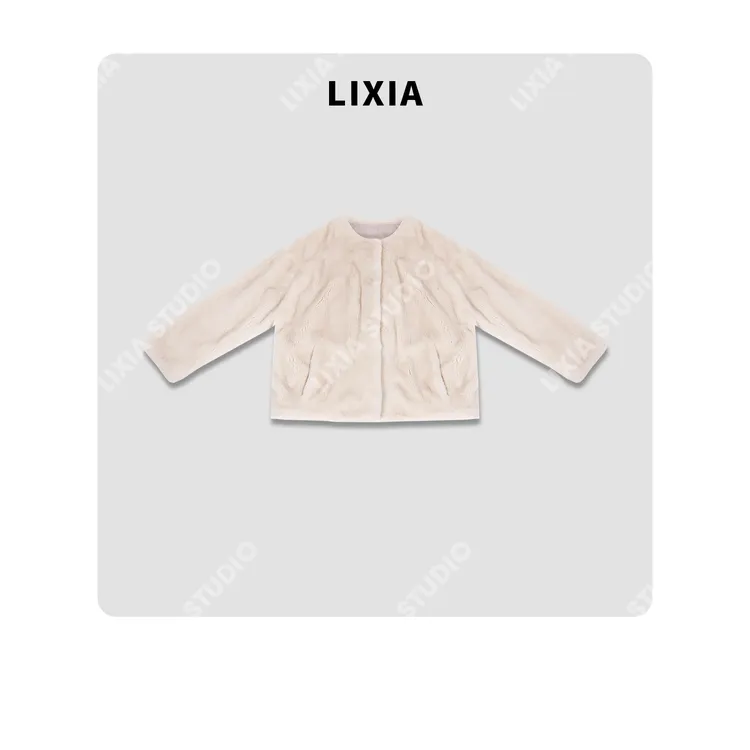 LIXIA【珍珠】丹麦进口轻奢高级感珍珠水貂外套-D9805