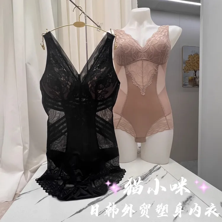 韩单性感无痕收腹连体衣无钢圈免文胸束腰提臀美背塑身薄款女内衣
