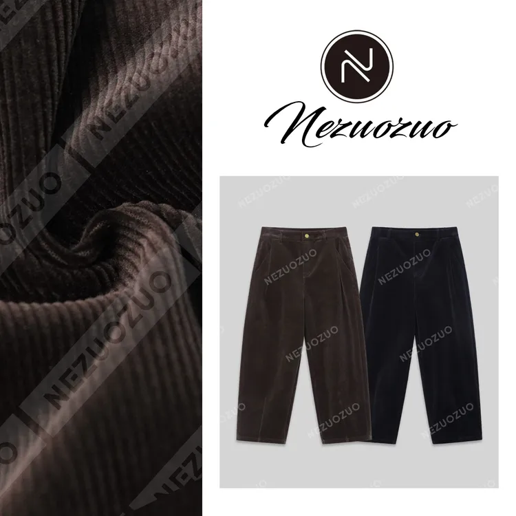 NEZUOZUO【条绒九分裤】百搭九分条绒裤挺阔有型老钱风条绒裤
