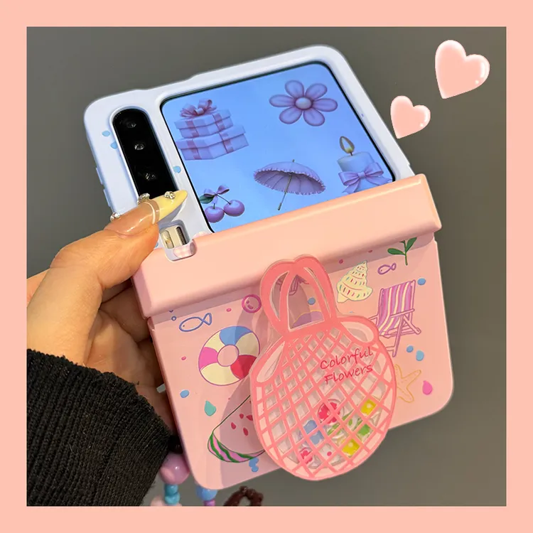 适用华为PuraX典藏版折叠屏手机壳pocket2西瓜贝壳泳圈摇摇乐支架