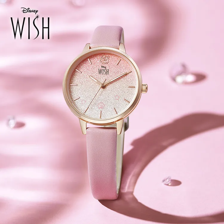 Disney/迪士尼满天星炫彩流沙可爱时尚潮流校园石英机芯国表女表
