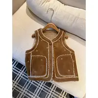 【琥珀流光】秋季时尚百搭做旧拼接马甲套装-MJ20251182
