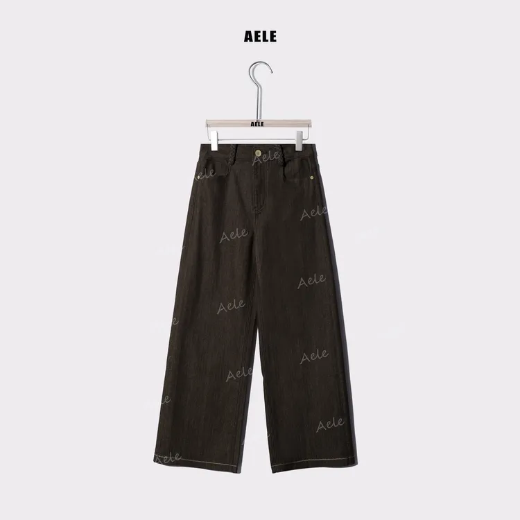 AELE【流光裤】极简休闲宽松直筒阔腿裤 K853 2923 AD