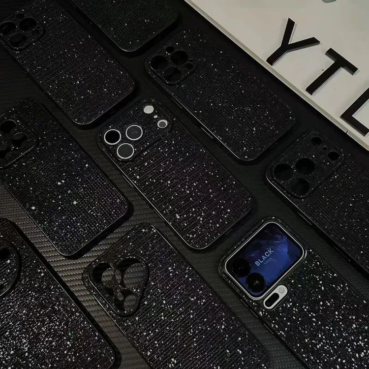 雅天立高级感小香风细闪适用iPhone17/16手机壳华为vivo小米oppo