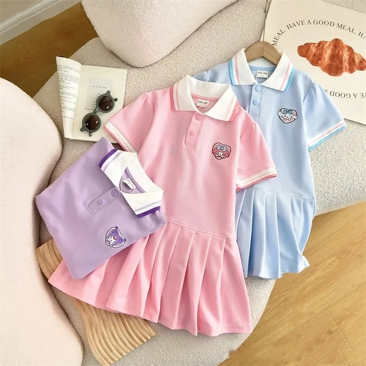 女童连衣裙夏季新款小女孩卡通可爱休闲中长2025年款衣服儿童