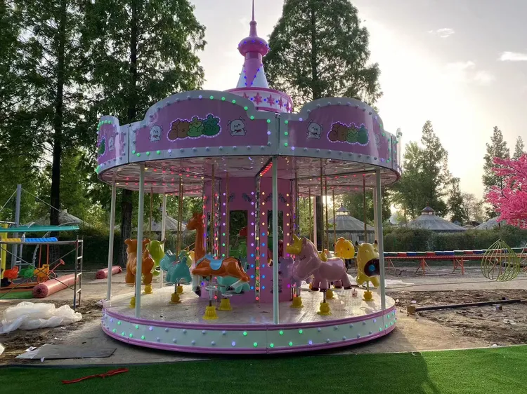 新款6座8座12座24座36座豪华复古旋转木马玩具批发游乐设备厂家