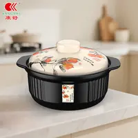 【柿柿如意1升】康舒单人砂锅陶瓷炖煮耐热煮粥炖菜奶锅【自营】