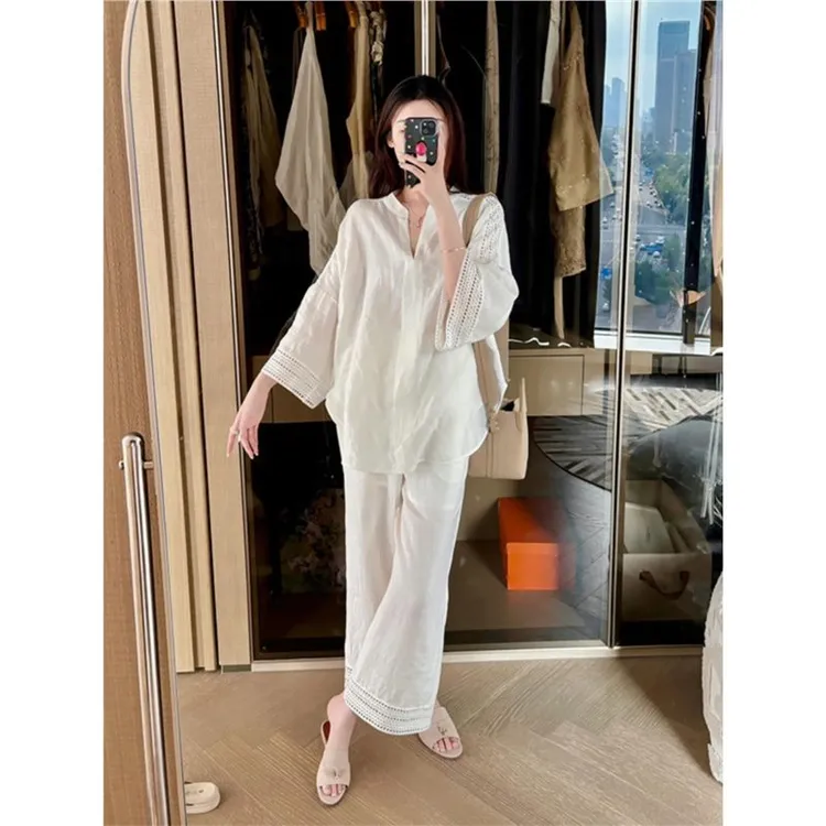 两件套裙子秋天老钱风美拉德风慵懒风时尚开衫白色薄款性感上衣