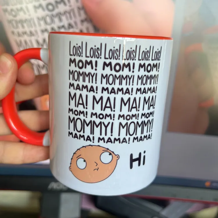 恶搞之家饺子喊妈送妈妈的生日礼物马克杯高颜值咖啡杯陶瓷水杯子