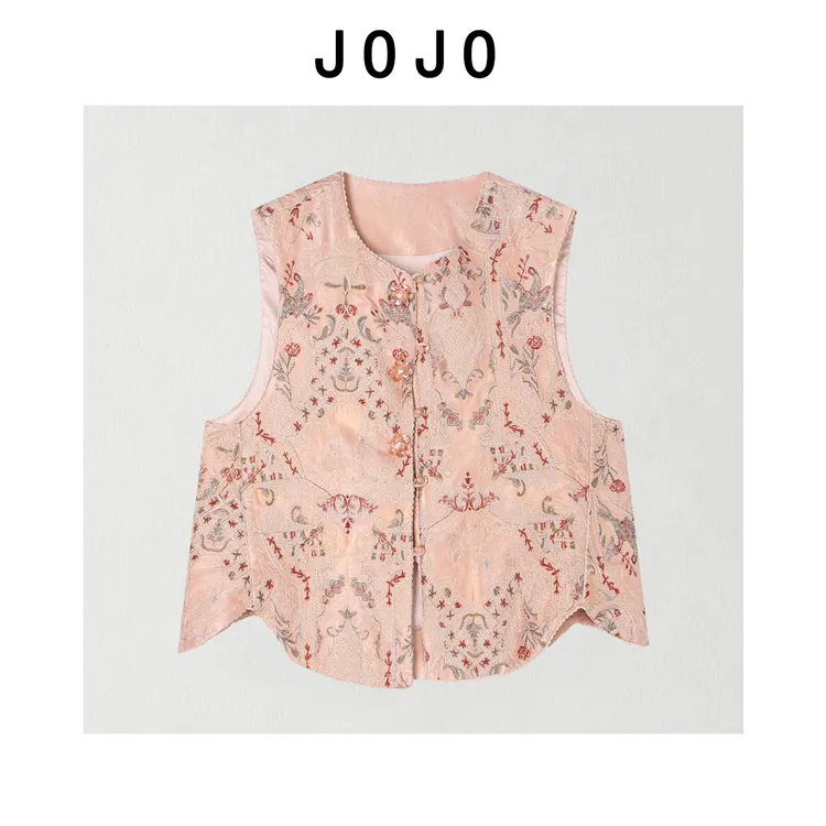 玖了个玖 2025冬款 年货定制 新中式国风刺绣马甲 2512C9305