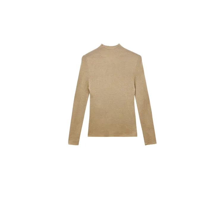 【亚楠本楠】降维打击◆精纺加厚无缝一体双坑条抗变形羊毛衫8680