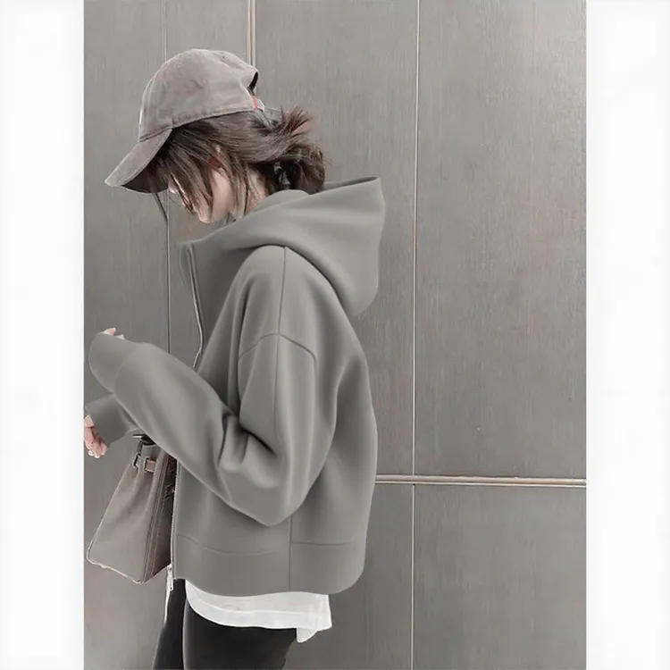 连帽卫衣卡通印花设计感正肩休闲潮上衣显瘦慵懒风宽松常规款长袖