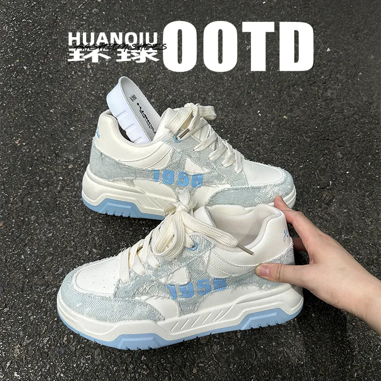 环球厚底板鞋男ins潮百搭内增高男鞋2025新款户外运动轻便休闲鞋