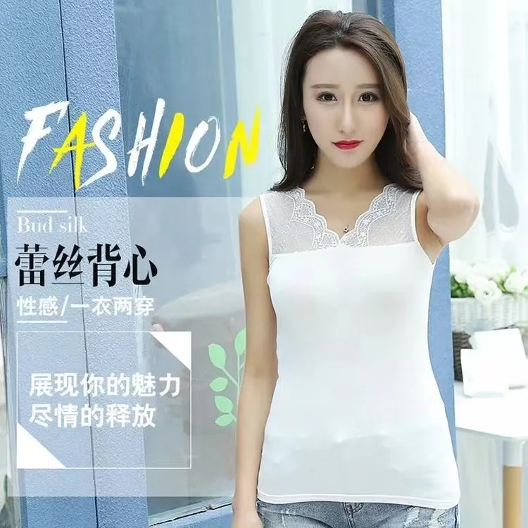 轻职风宽松型直筒型甜美背心吊带无痕内搭保暖打底夏季无袖通勤