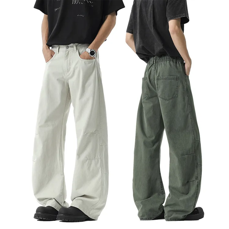 LIGGICC弯刀工装裤男秋冬ootd穿搭裤子直筒宽松美式复古牛仔长裤