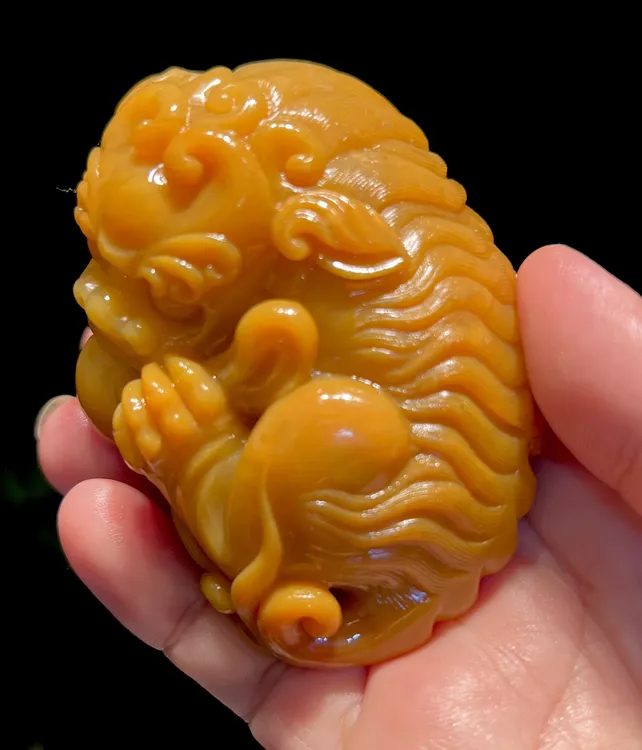 结晶北部田黄貔貅雅玩 重229.3克 尺寸7.7/5.8/4.6cm