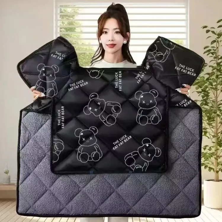 冬季电摩电车子电三轮加绒加厚防风保暖挡风被跃立