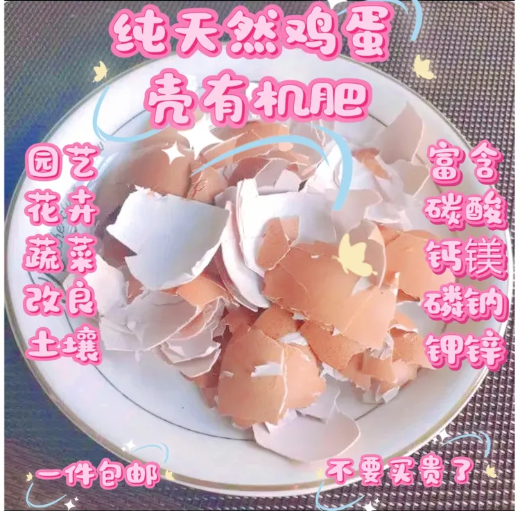新店开业特价鸡蛋壳鸡蛋壳碎片鸡蛋壳碎鸡蛋壳钙肥种花种菜有机肥