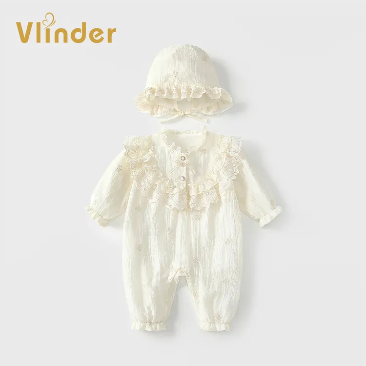 婴儿衣服秋装婴幼儿公主连体衣宝宝周岁礼服春秋季小月龄哈衣爬服