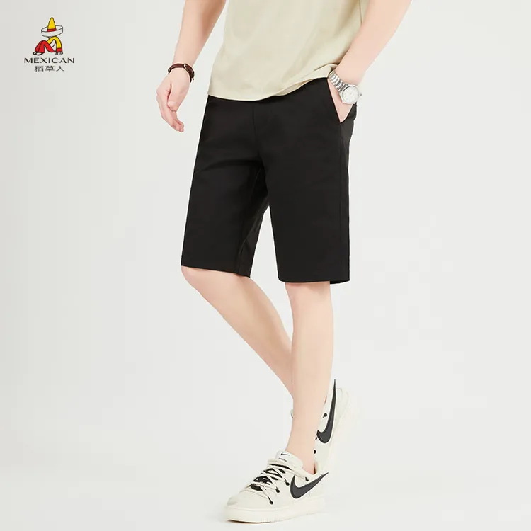 稻草人夏天大码男士短裤男薄款青年休闲中裤男装夏季宽松五分裤男