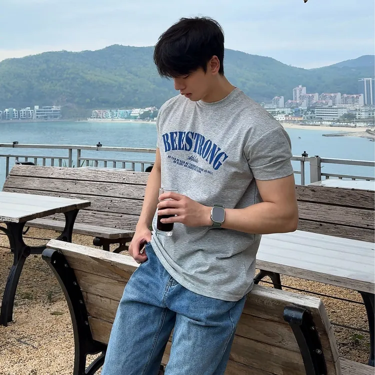 BEESTRONG春夏百搭显型32支230克重磅索罗娜绒面印花T恤Sorona ®