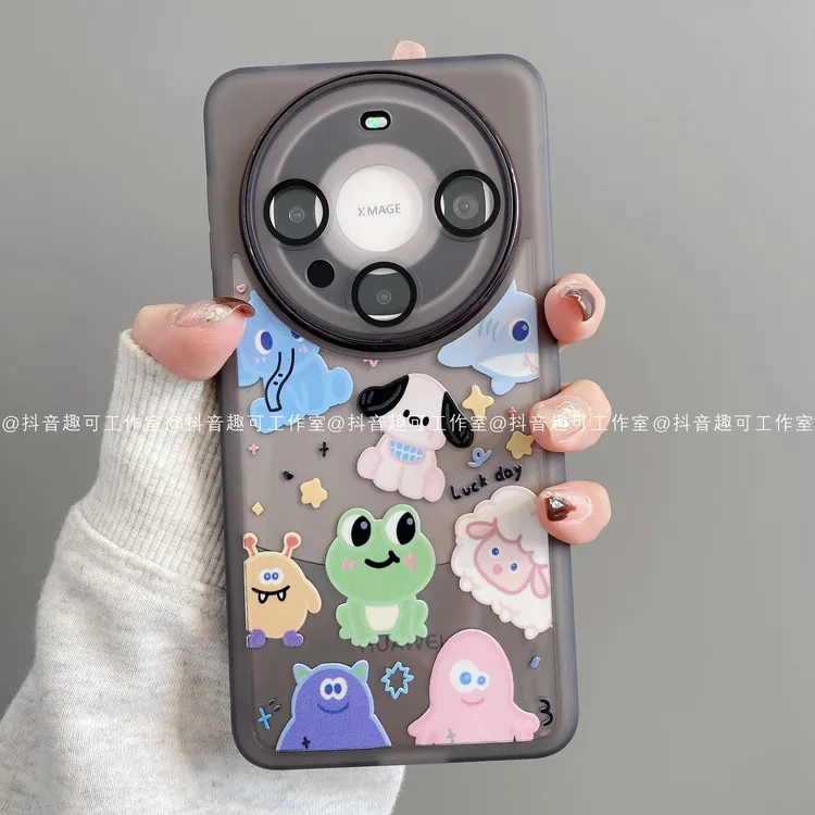 金属镜框适用华为mate70pro/60/50/40/30苹果17promax手机壳动物