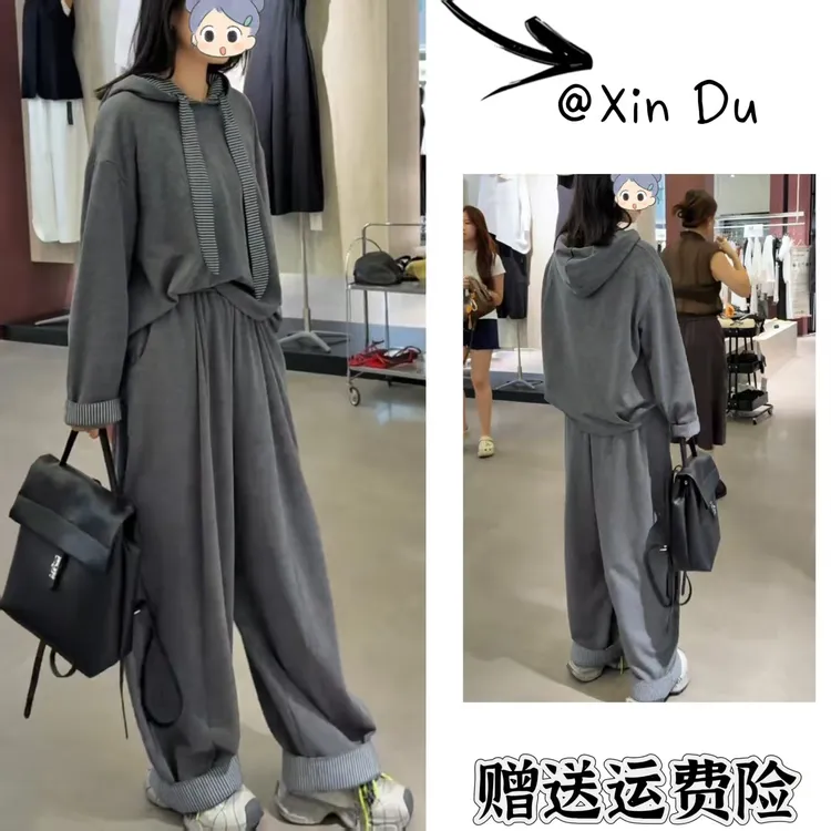 2025秋季新款时尚显瘦气质女士网红洋气两件套百搭款D23669