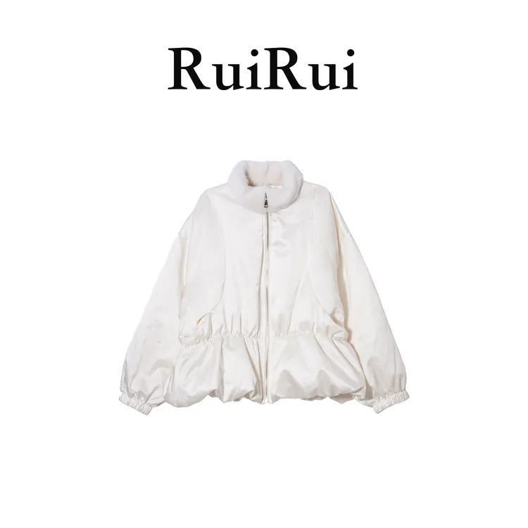 RUIRUI瑞25厚款女保暖立领冬季短款常规款拉链款羽绒服SY1492R