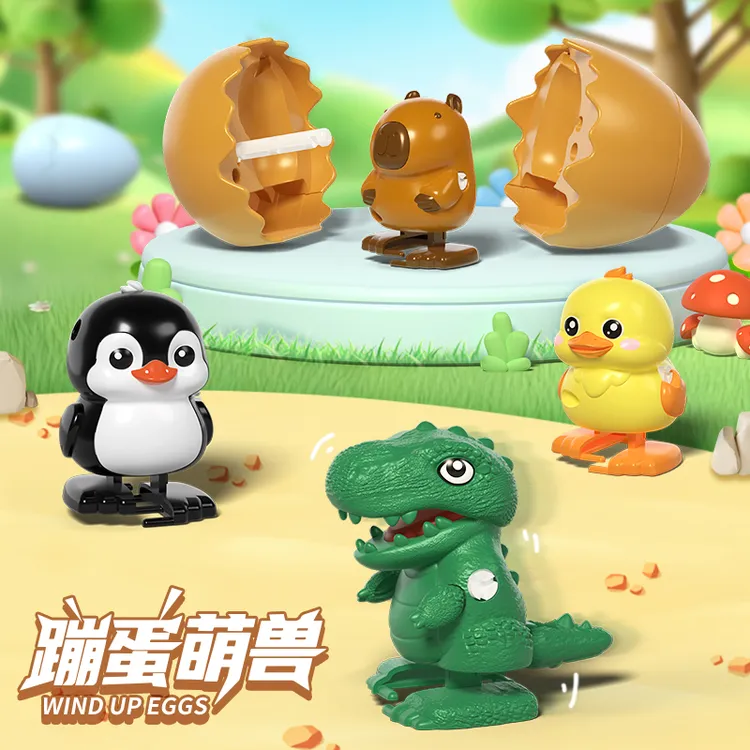 新款趣味卡皮巴拉蛋新奇发条玩具会走路的萌兽创意趣味小孩玩具