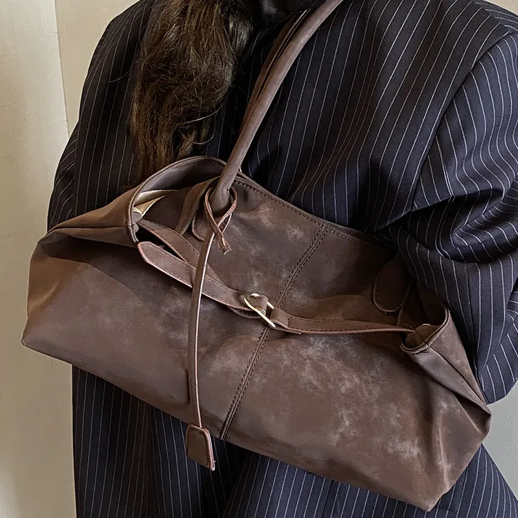 时髦复古大容量单肩包包女2025秋季新款腋下包高颜值手提托特包包