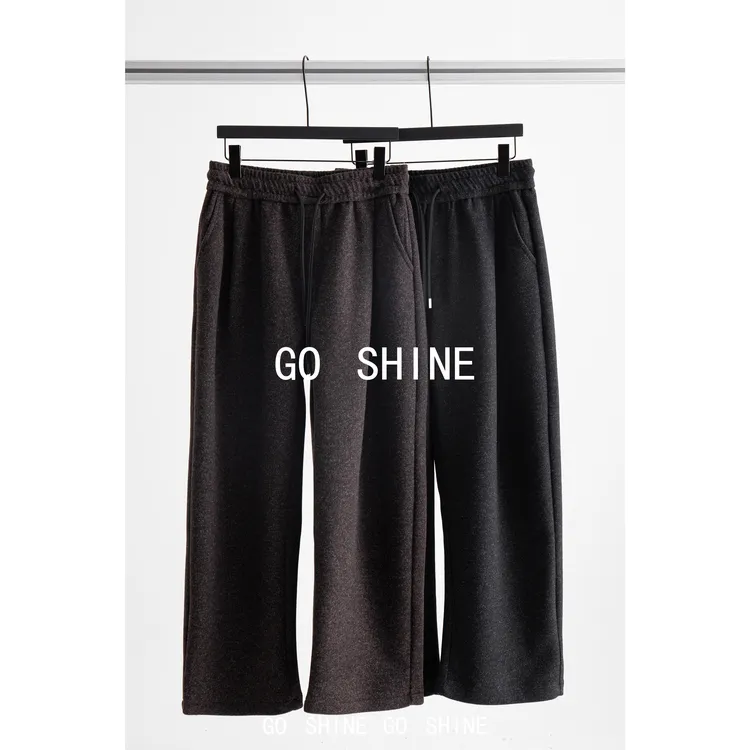GO SHINE 秋冬软糯轻奢西裤高端休闲裤男士商务时尚加厚加绒长裤