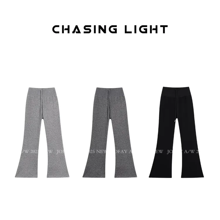 【CHASINGLIGHT】|冬日喇叭神裤|加绒微喇裤 冬款加绒加厚百搭K1728