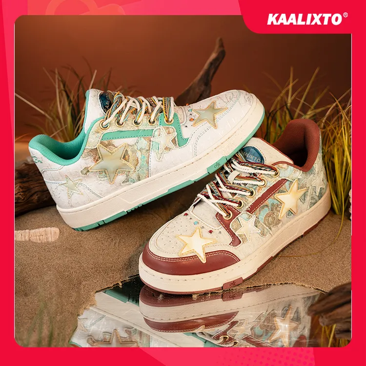 Kaalixto敦煌系列星星鞋板鞋国潮百搭情侣增高官方正品一秒入夏