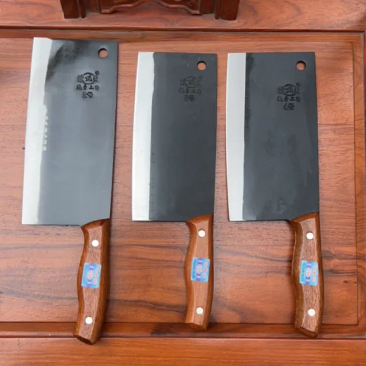 栋发老铁匠锻打吹毛断发刀菜刀切片菜刀纯手工