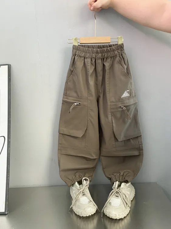 春秋长裤休闲裤中童时尚工装裤休闲风儿童男童百搭大童韩版初中生