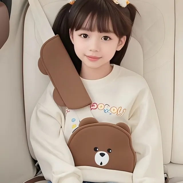 汽车儿童安带限位器固定器防勒脖护肩护肚套装后排车载调节神器