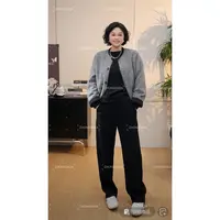ZHONG大大【腿精裤】2025秋冬厚款百搭松紧腰阔腿弯刀休闲裤子50678