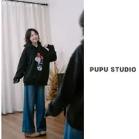 努努比冬款加绒连帽卫衣