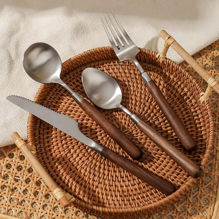 川岛屋牛排西餐餐具叉套装全套高级感牛扒专用不锈钢勺子三件套