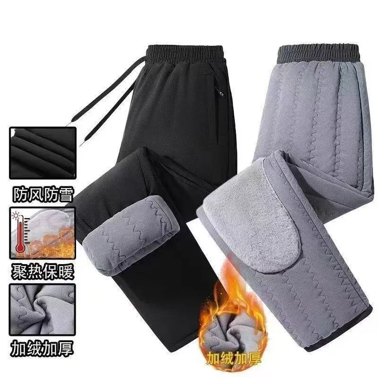 一件过冬抗寒-20°冬季加绒加厚羊绒护膝防风防水休闲蓄热男士棉裤