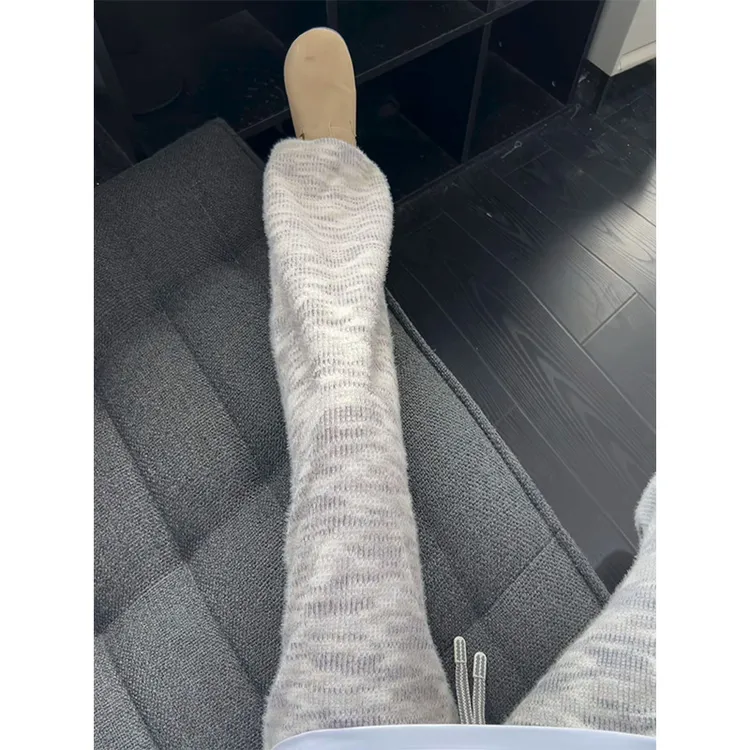 海马毛扎染针织卫裤男款秋季小香风直筒阔腿裤子美式慵懒风休闲裤