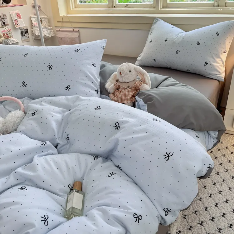柔暖磨毛印花单被套单件家用款亲肤被子罩150X200卧室单双人被罩